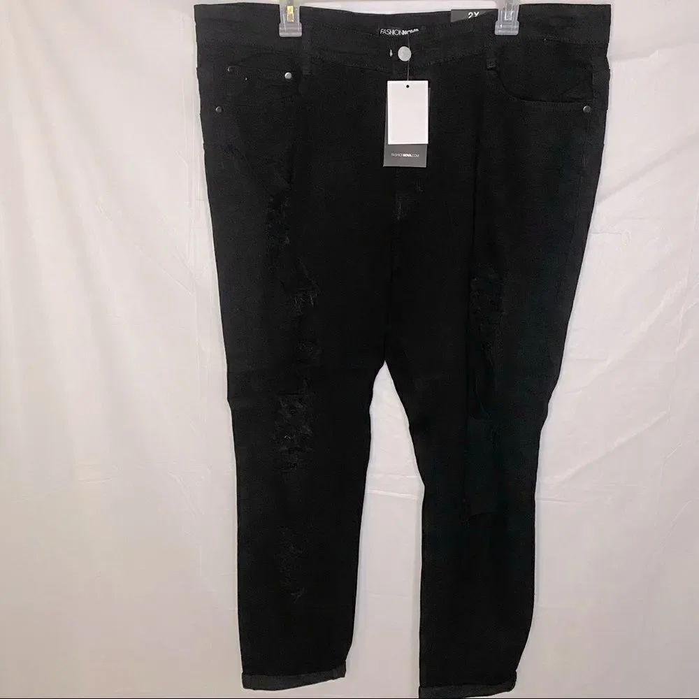 Fashion Nova Distressed Ankle Skinny Jeans Size 2X